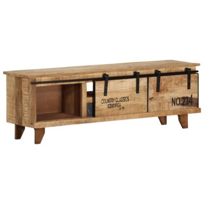 TV-Schrank 120 x 30 x 40 cm Massivholz Mango - Image 5