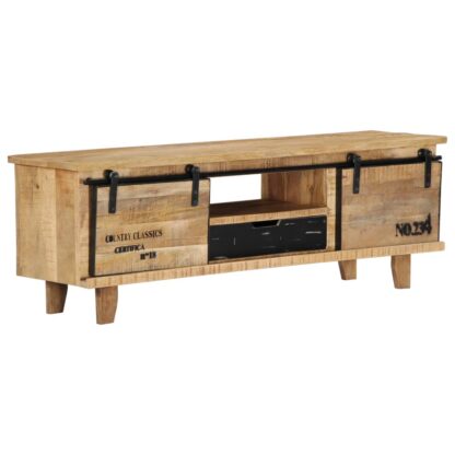 TV-Schrank 120 x 30 x 40 cm Massivholz Mango - Image 10