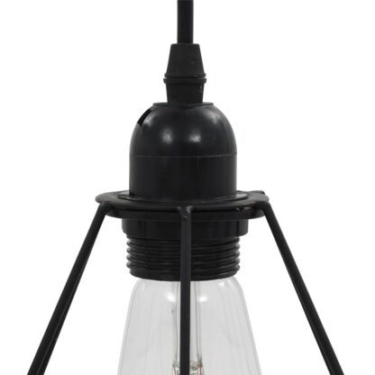 Deckenleuchte mit Diamant-Design Schwarz 3 x E27 Glühbirnen - Image 6