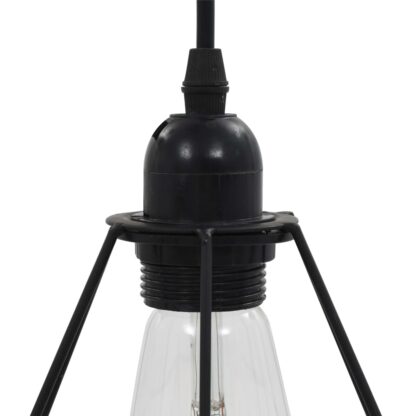Deckenleuchte mit Diamant-Design Schwarz 3 x E27 Glühbirnen - Image 6