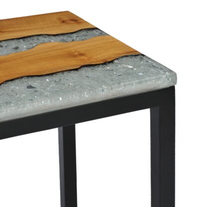 Satztische 3 Stk. Massivholz Teak und Polyresin - Image 7