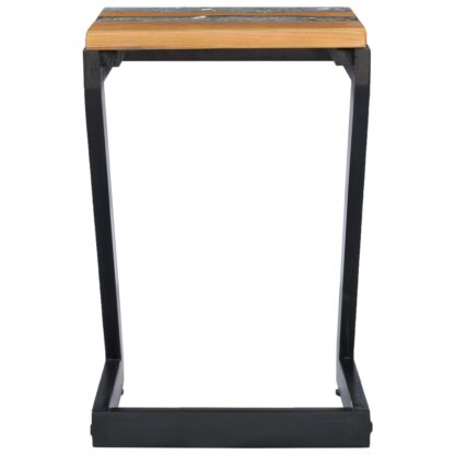 Couchtisch 30 x 30 x 50 cm Massivholz Teak und Polyresin - Image 3