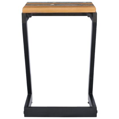 Couchtisch 30 x 30 x 50 cm Massivholz Teak und Polyresin - Image 4