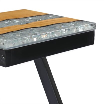 Couchtisch 30 x 30 x 50 cm Massivholz Teak und Polyresin - Image 7