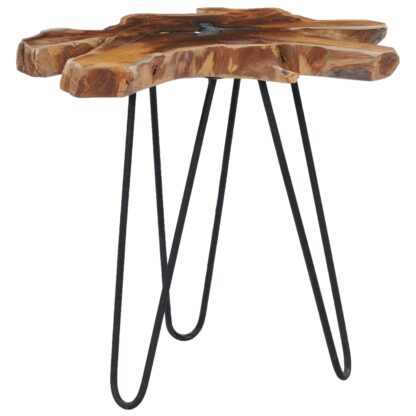 Couchtisch 70 x 45 cm Massivholz Teak und Polyresin - Image 9