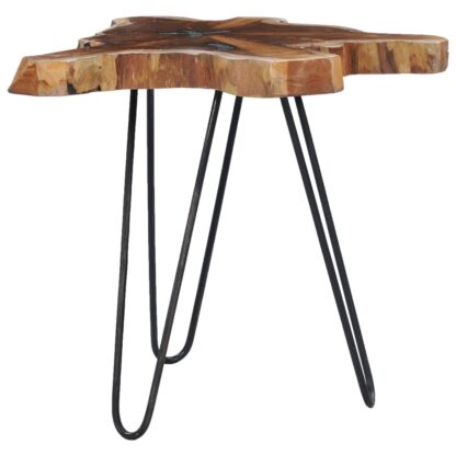 Couchtisch 70 x 45 cm Massivholz Teak und Polyresin - Image 10