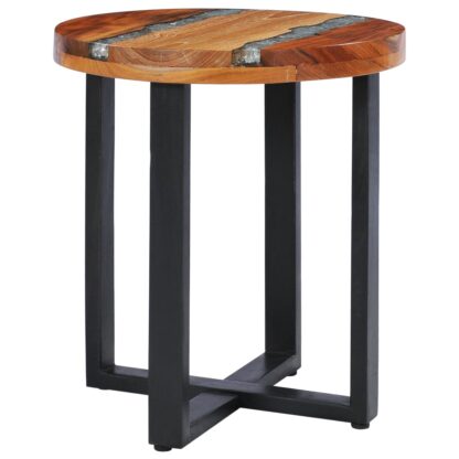Couchtisch 40 x 45 cm Massivholz Teak und Polyresin - Image 9