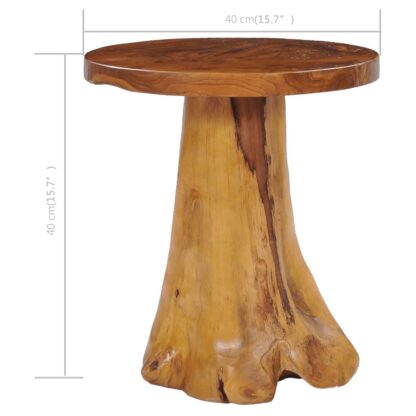 Couchtisch 40×40 cm Massivholz Teak - Image 4