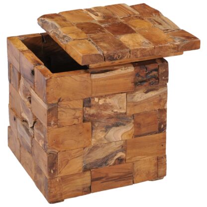 Hocker mit Stauraum Massivholz Teak - Image 2