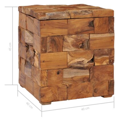 Hocker mit Stauraum Massivholz Teak - Image 7