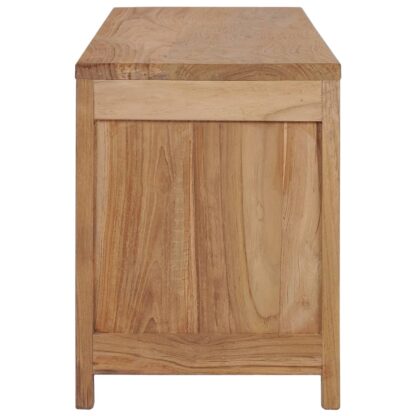 TV-Schrank 115x30x40 cm Massivholz Teak - Image 4