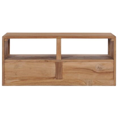 TV-Schrank 90×30×40 cm Massivholz Teak - Image 5