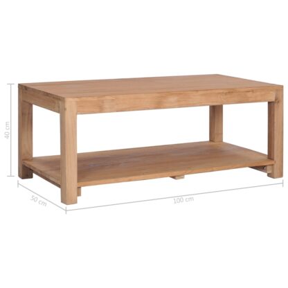 Couchtisch 100×50×40 cm Massivholz Teak - Image 5