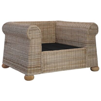 Sessel mit Kissen Natur Rattan - Image 2
