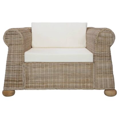 Sessel mit Kissen Natur Rattan - Image 3