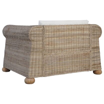 Sessel mit Kissen Natur Rattan - Image 5
