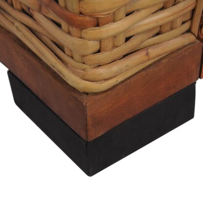 Sessel mit Auflagen Braun Natur Rattan - Image 6