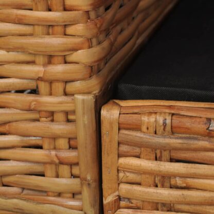 Sessel mit Auflagen Braun Natur Rattan - Image 7