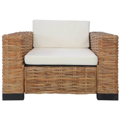 Sessel mit Kissen Natürliches Rattan - Image 2