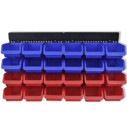 Werkstattboxen für die Wand Blau und Rot (2 Aufbewahrungseinheiten) - Image 2