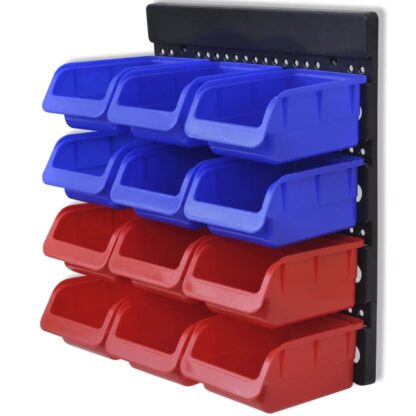 Werkstattboxen für die Wand Blau und Rot (2 Aufbewahrungseinheiten) - Image 5