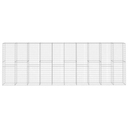 Gabionenwand mit Abdeckung Verzinkter Stahl 600 x 50 x 200 cm - Image 3