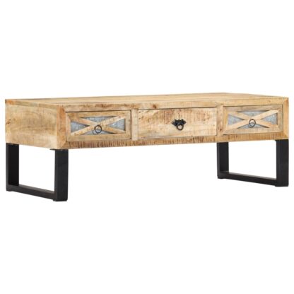 Couchtisch 110 x 50 x 38 cm Massivholz Mango - Image 11
