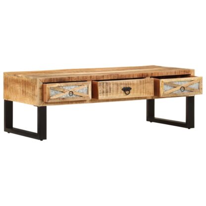 Couchtisch 110 x 50 x 38 cm Massivholz Mango - Image 3