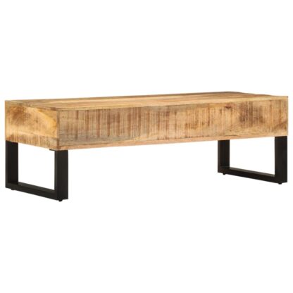 Couchtisch 110 x 50 x 38 cm Massivholz Mango - Image 4