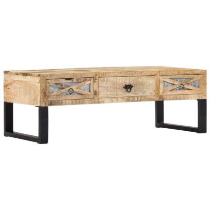Couchtisch 110 x 50 x 38 cm Massivholz Mango - Image 10