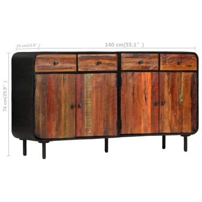 Sideboard Massives Altholz 140×35×76 cm - Image 9