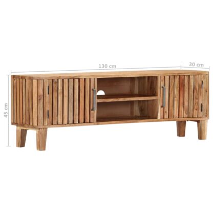 TV-Schrank 130 x 30 x 45 cm Akazie Massivholz - Image 8