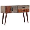 Konsolentisch Grau 120 x 35 x 75 cm Massivholz Mango