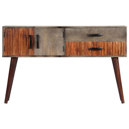 Konsolentisch Grau 120 x 35 x 75 cm Massivholz Mango - Image 2