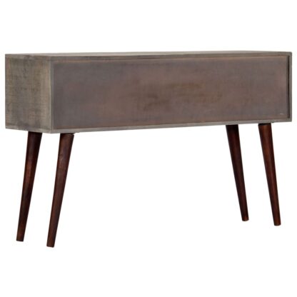 Konsolentisch Grau 120 x 35 x 75 cm Massivholz Mango - Image 3