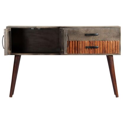 Konsolentisch Grau 120 x 35 x 75 cm Massivholz Mango - Image 4