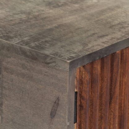 Konsolentisch Grau 120 x 35 x 75 cm Massivholz Mango - Image 5