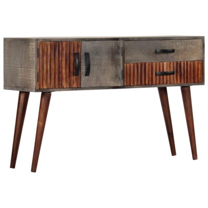 Konsolentisch Grau 120 x 35 x 75 cm Massivholz Mango - Image 10