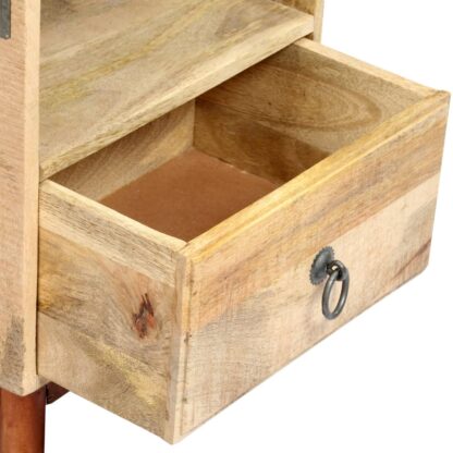 Nachttisch 40 x 30 x 52 cm Massives Raues Mangoholz - Image 7