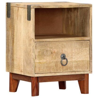 Nachttisch 40 x 30 x 52 cm Massives Raues Mangoholz - Image 10