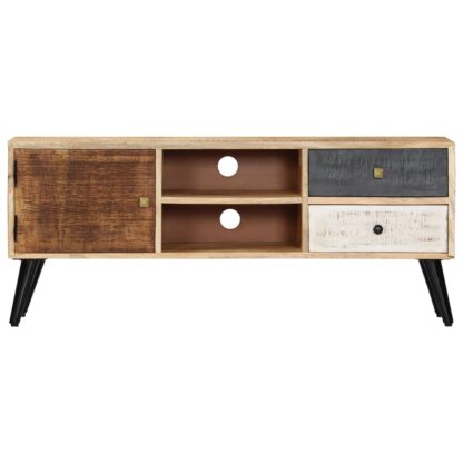 TV-Schrank 115×30×47 cm Mango-Massivholz - Image 2