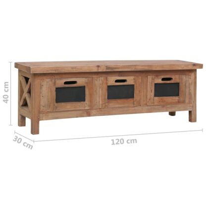 TV-Schrank mit 3 Schubladen 120×30×40 cm Massivholz Mahagoni - Image 9