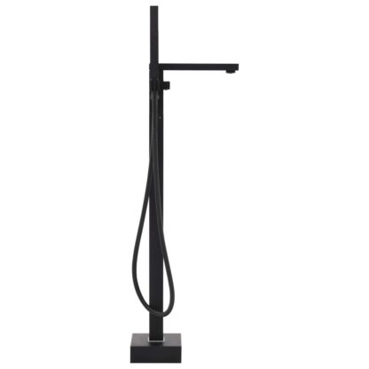 Freistehende Badewannenarmatur Schwarz Edelstahl 90 cm - Image 2