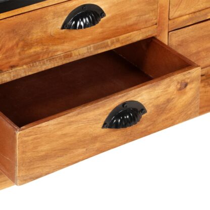 Bücherregal 4 Ebenen 6 Schubladen 122×36×181 cm Massivholz - Image 6