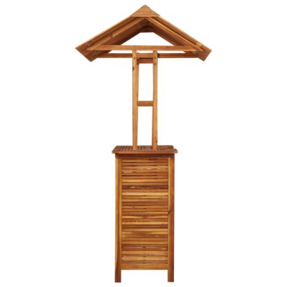 Outdoor-Bartisch mit Dach 113x106x217 cm Akazie Massivholz - Image 5