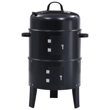 3-in-1 Holzkohlegrill Räucherofen 40×80 cm - Image 4