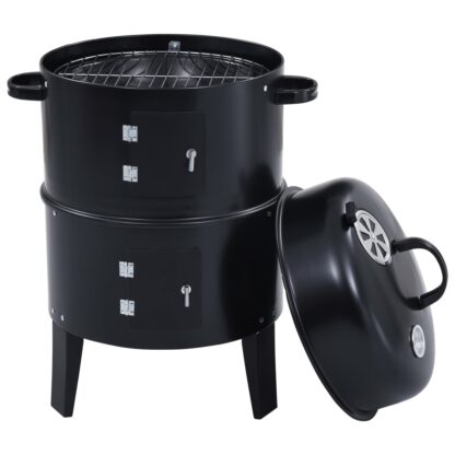 3-in-1 Holzkohlegrill Räucherofen 40×80 cm - Image 8