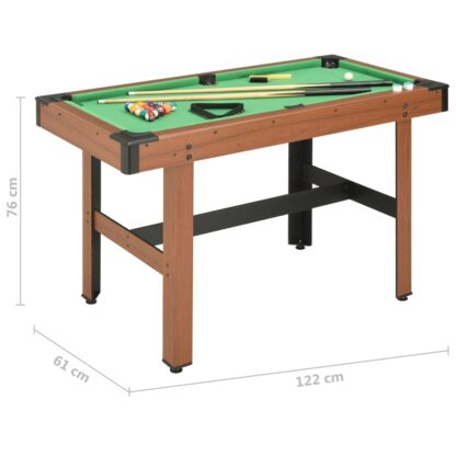 Billardtisch 4 Fuß 122×61×76 cm Braun - Image 8