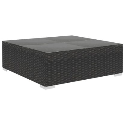 10-tlg. Garten-Lounge-Set mit Auflagen Poly Rattan Schwarz - Image 7