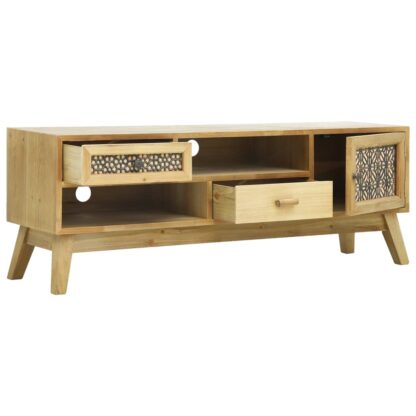 TV-Schrank mit Mustern Braun 120x30x42 cm Holz - Image 3
